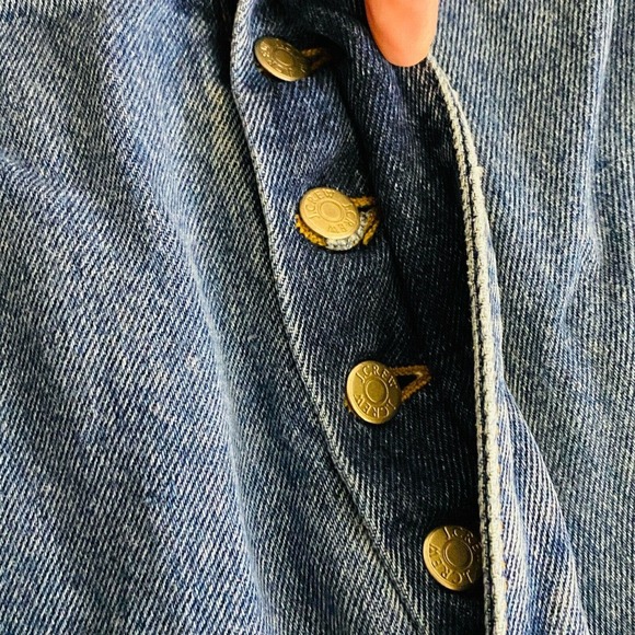 Vintage 90s Mens 36x36 J Crew Blue Jeans Button Fly Straight Relaxed Fit Cotton - Picture 8 of 8